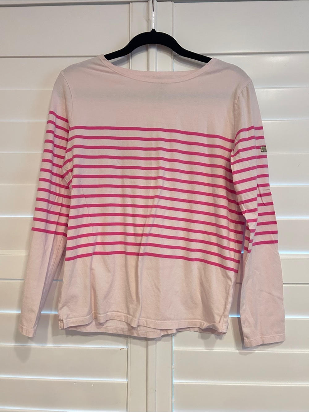 The Striped Sheep Pink Striped Long Sleeve Top Size Medium